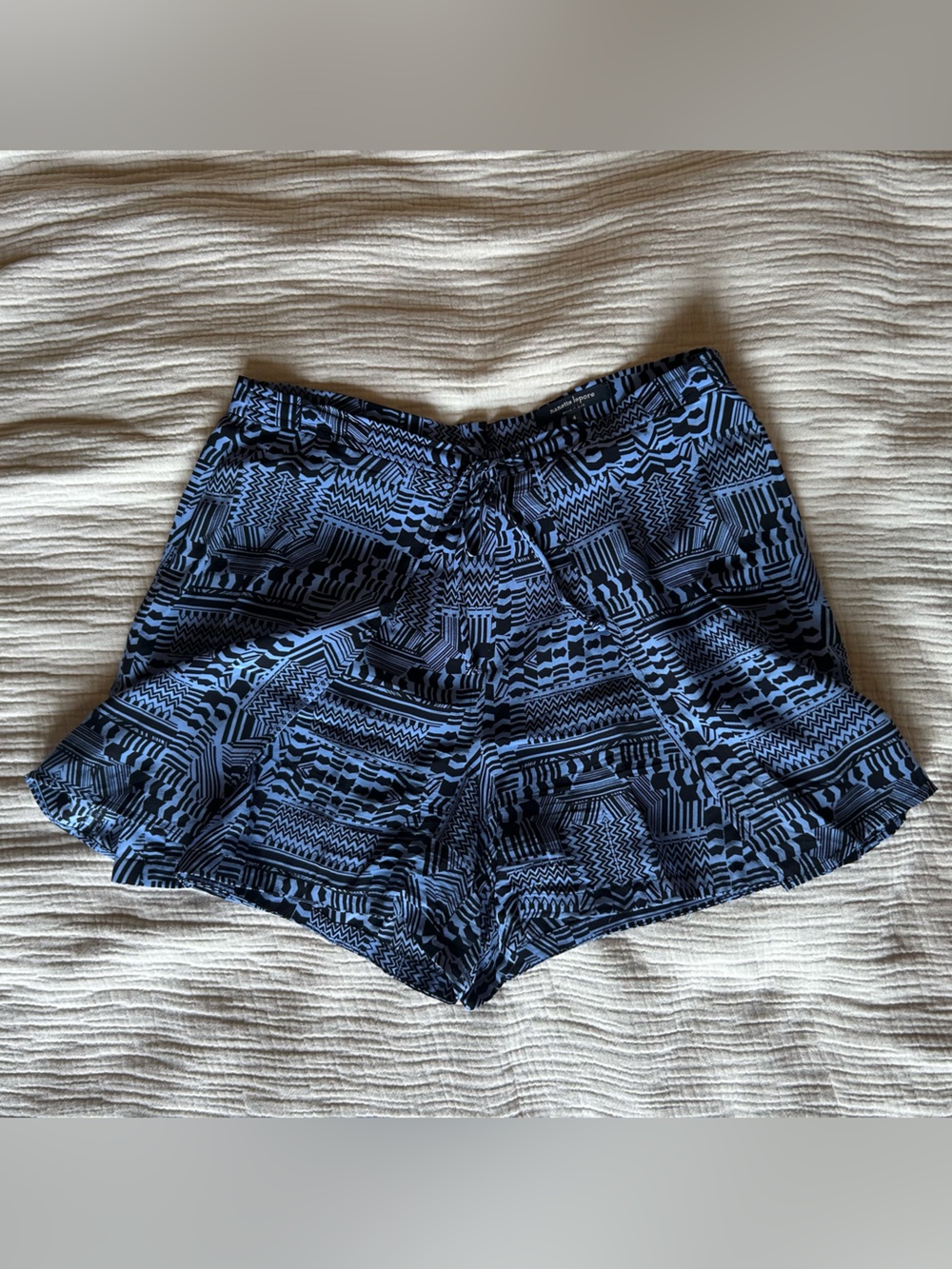 Patterned Silk Skort
